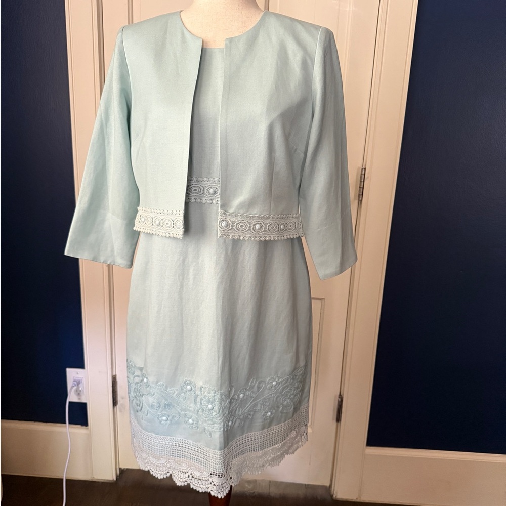 Jessica Howard Light Blue Dress with Jacket